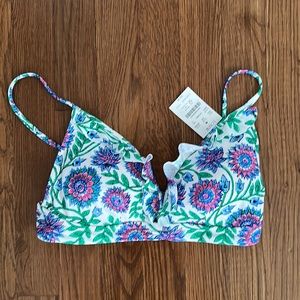 J.Crew Floral French Bikini Top